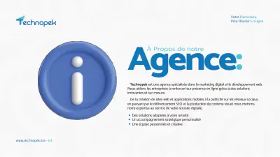 Technopek Maroc — portfolio agence digitale · planche 3 sur 34