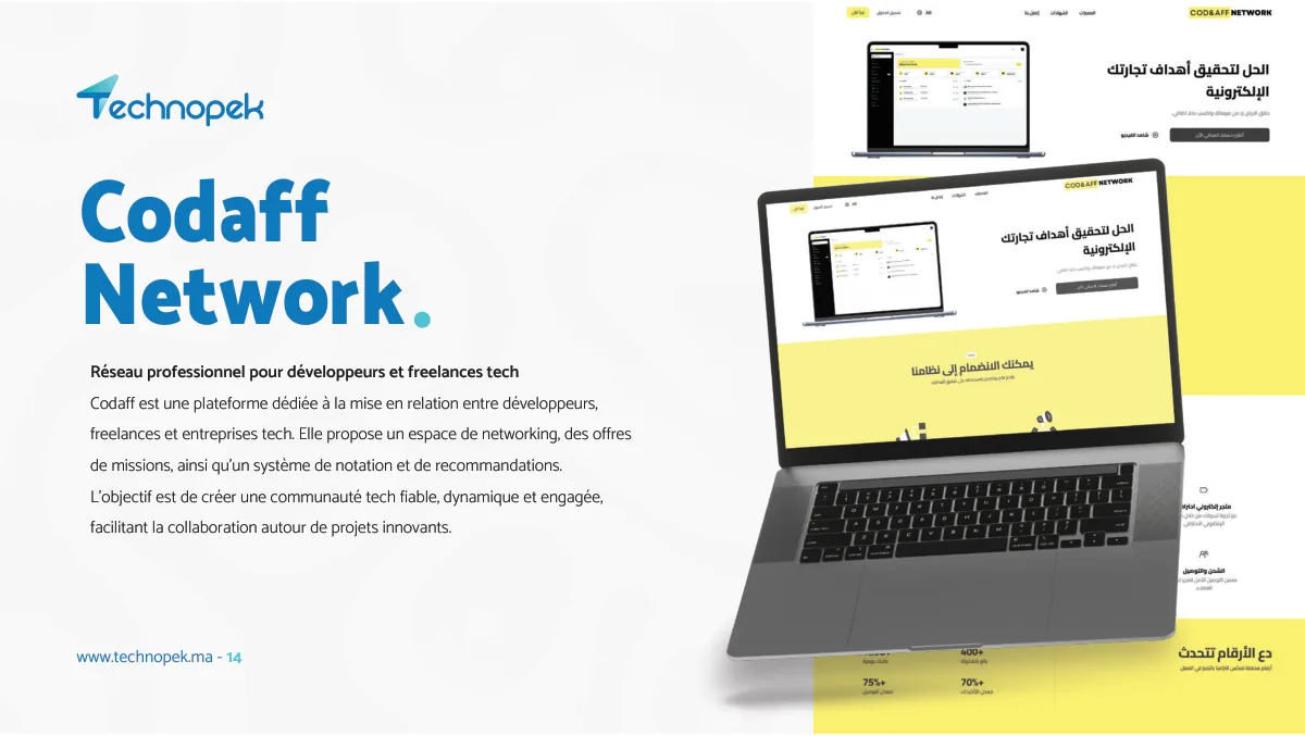 Technopek Maroc — portfolio agence digitale · planche 14 sur 34